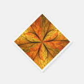 Herfstplant, moderne abstracte fractal kunst blad servet (Hoek)