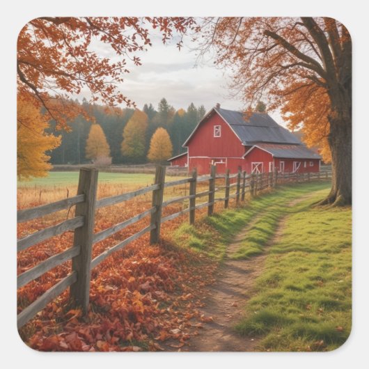 Herfstplein Sticker (Voorkant)