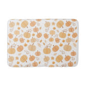 Herfstpompoen en bladpastelpatroon badmat (Voorkant)