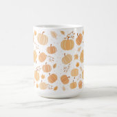 Herfstpompoen en bladpastelpatroon koffiemok (Center)