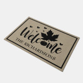 Herfstpompoen en eikenblad deurmat (Schuin)