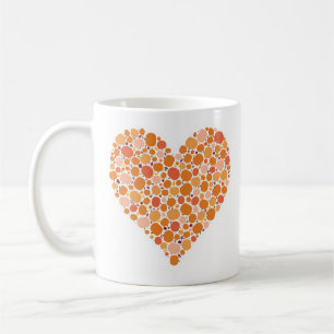 Herfstpompoen Heart Fall verlaat kleuren oktober Koffiemok