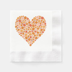 Herfstpompoen Heart Fall verlaat kleuren oktober Servet