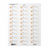 Herfstpompoen in hoed etiket (Full Sheet)