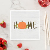 Herfstpompoen met Huis Tekst Servet (Insitu)