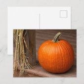 Herfstpompoen op veranda briefkaart (Voorkant / Achterkant)