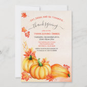 herfstpompoen | Thanksgiving Dinner Invitation Kaart