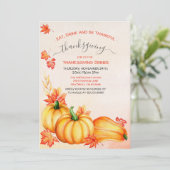 herfstpompoen | Thanksgiving Dinner Invitation Kaart