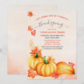 herfstpompoen | Thanksgiving Dinner Invitation Kaart