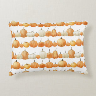 Herfstpompoen: Waterverf illustratiepatroon Accent Kussen