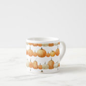 Herfstpompoen: Waterverf illustratiepatroon Espresso Kop (Voorkant rechts)