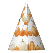 Herfstpompoen: Waterverf illustratiepatroon Feesthoedjes (Achterkant)