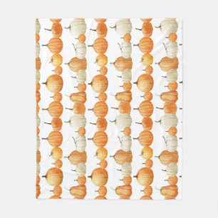 Herfstpompoen: Waterverf illustratiepatroon Fleece Deken