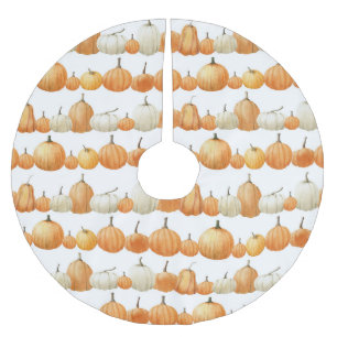 Herfstpompoen: Waterverf illustratiepatroon Kerstboom Rok