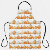 Herfstpompoen: Waterverf illustratiepatroon Schort (Voorkant)