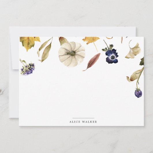 herfstpompoenbloem Stationery Note Kaart Notitiekaartje (Voorkant)