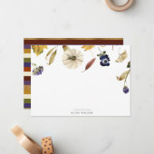 herfstpompoenbloem Stationery Note Kaart Notitiekaartje (Voorkant / Achterkant in situ)