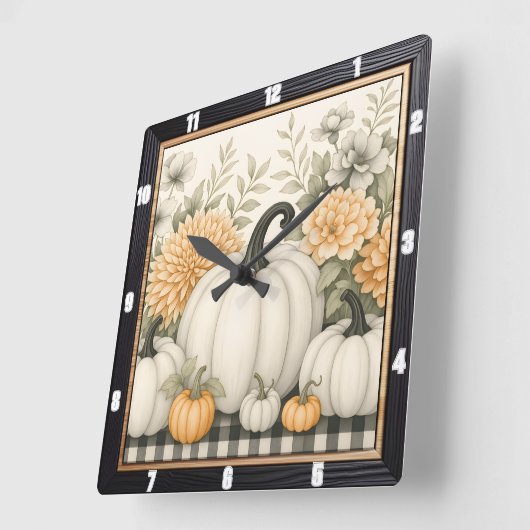 Herfstpompoenbloemenoogst Vierkante Klok (Hoek)