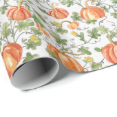 Herfstpompoenen aan de rank cadeaupapier (Rol Hoek)