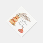 herfstpompoenen baby shower monogram luiers servet (Hoek)