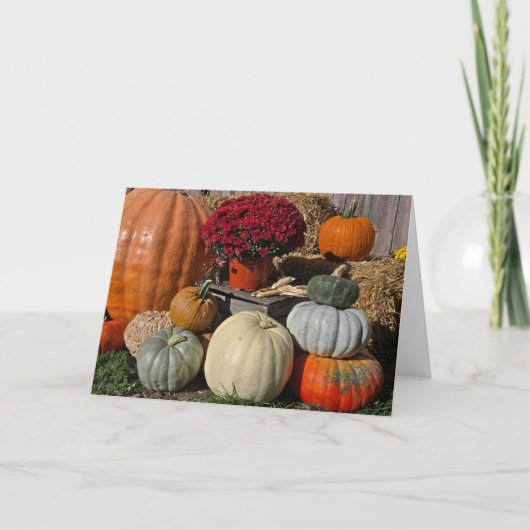 Herfstpompoenen Bedankkaart (Voorkant)