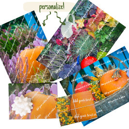 Herfstpompoenen, bessen en tuinbloemen inpakpapier vel