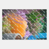 Herfstpompoenen, bessen en tuinbloemen inpakpapier vel (Voorkant)