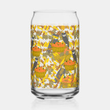 Herfstpompoenen blikje glas