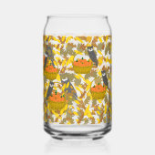 Herfstpompoenen blikje glas (Achterkant)