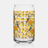 Herfstpompoenen blikje glas (Rechts)
