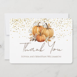 Herfstpompoenen Boho Dank je Bedankkaart