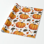 Herfstpompoenen Cadeaupapier (Uitgerold)