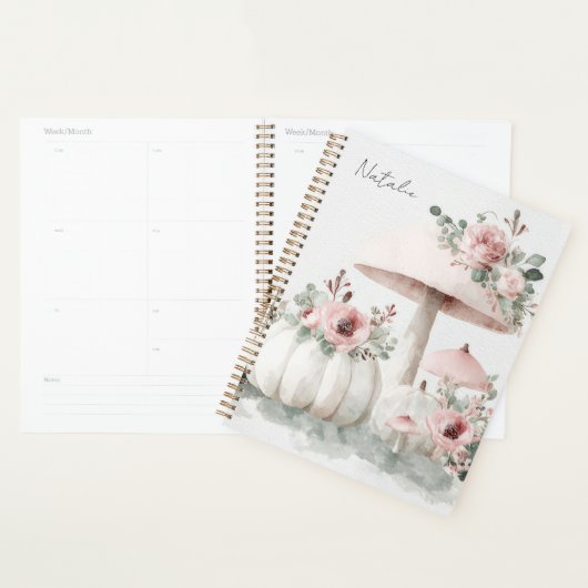 Herfstpompoenen, champignons en bloemen planner (Display)