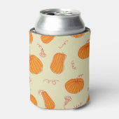 Herfstpompoenen: Doodle Sinaasappel. Blikjeskoeler (Blikje Voorkant)