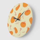 Herfstpompoenen: Doodle Sinaasappel. Grote Klok (Hoek)