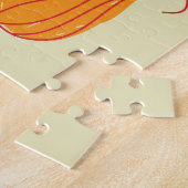 Herfstpompoenen: Doodle Sinaasappel. Legpuzzel (Zijkant)