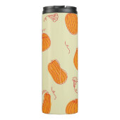 Herfstpompoenen: Doodle Sinaasappel. Thermosbeker (Achterkant)