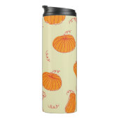 Herfstpompoenen: Doodle Sinaasappel. Thermosbeker (Geroteerd rechts)