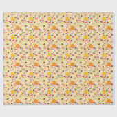 Herfstpompoenen, eikels, achtergrond. cadeaupapier (Vlak)