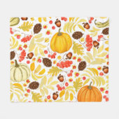 Herfstpompoenen, eikels, achtergrond. fleece deken (Voorkant (Horizontaal))