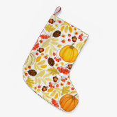 Herfstpompoenen, eikels, achtergrond. kleine kerstsok (Voorkant (Hangend))