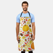 Herfstpompoenen, eikels,  achtergrond. schort (Gedragen)