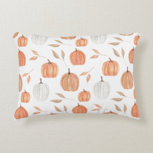 Herfstpompoenen en bladeren accent kussen