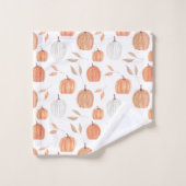 Herfstpompoenen en bladeren bad handdoek (Wasdoekje)