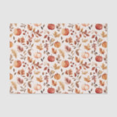 Herfstpompoenen en bladeren Herfst Patroon Decoupa Tissuepapier (Voorkant)