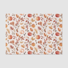 Herfstpompoenen en bladeren Herfst Patroon Decoupa Tissuepapier