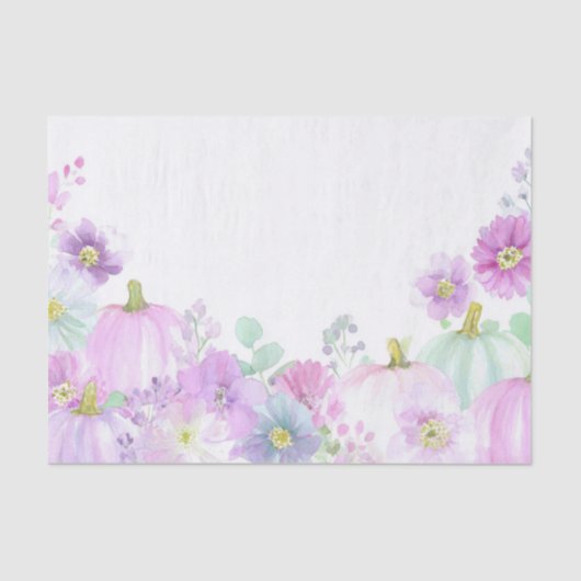 Herfstpompoenen en bloemen Herfst Decoupage Tissuepapier (Voorkant)