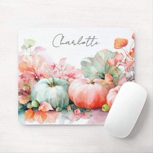 Herfstpompoenen en Bloemen  Muismat (Met muis)