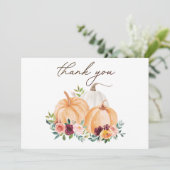 Herfstpompoenen en Boho-bloemen Bedankt (Staand voorkant)