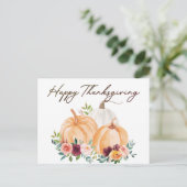 Herfstpompoenen en Boho-bloemen Briefkaart (Staand voorkant)